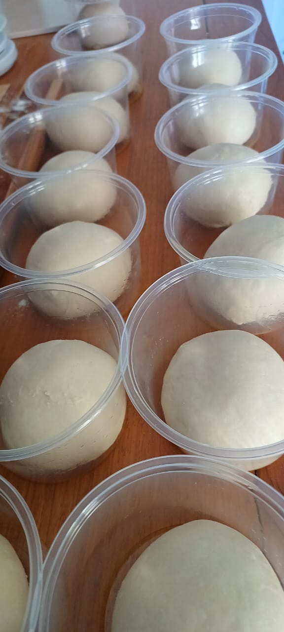 Bolinhas de massa em longa fermentação